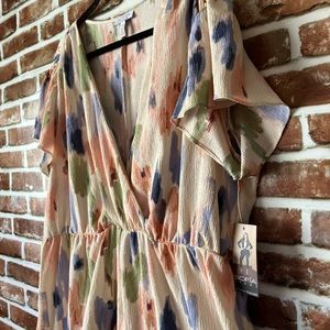 3X Pastel Ruffle Dress - New with tags